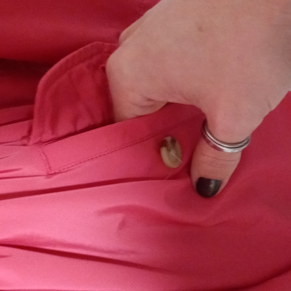 ๐ดSOLD๐ด๐Swiss Exclusive RARE Ralph Lauren๐ - Fuchsia Peplum Raincoat - Picture 11 of 16